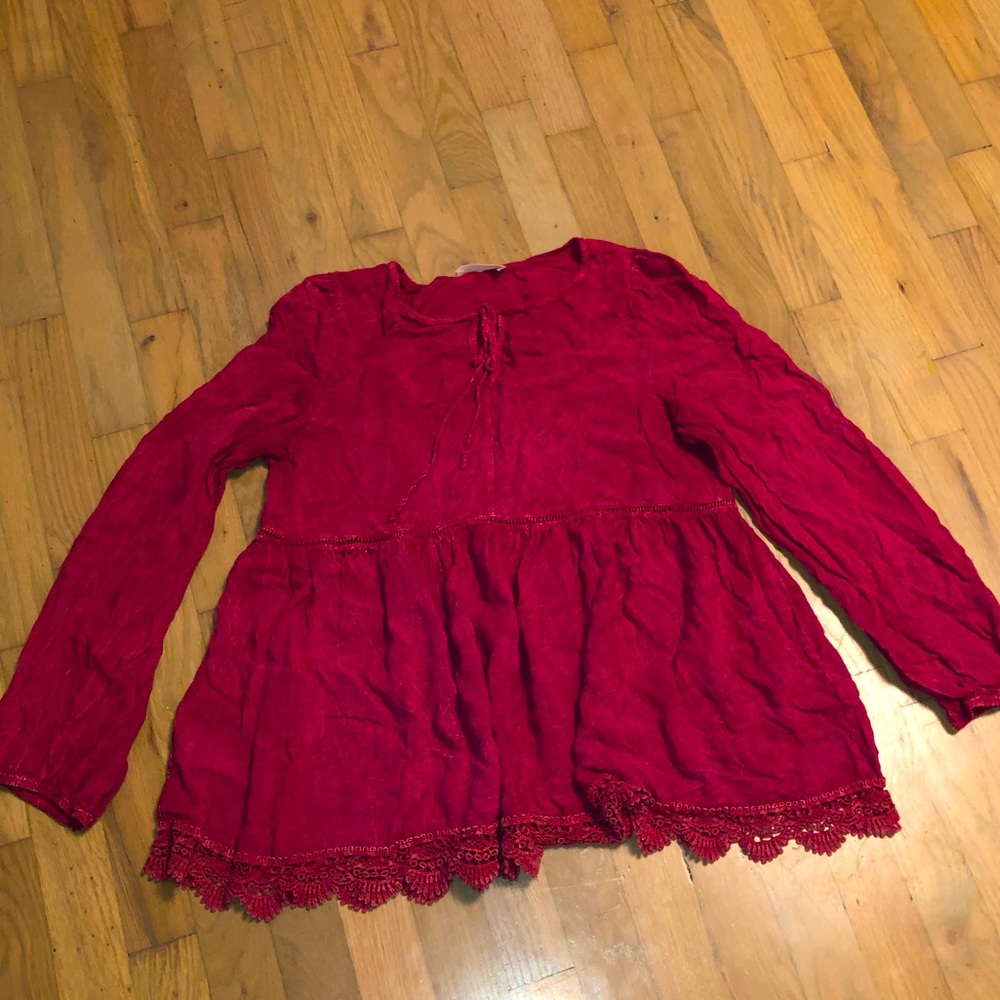 Rose peasant top Altar’d state sz small